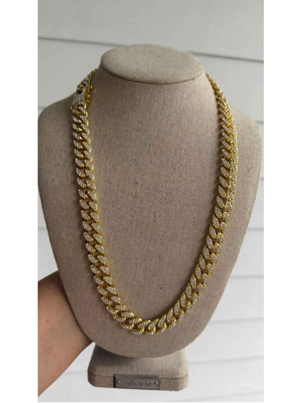 Mens Gold Miami Cuban Link Chain Iced Out zirconia Diamond Necklace